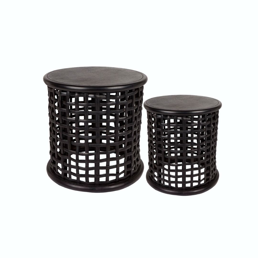 CALAIS Side Tables Black both