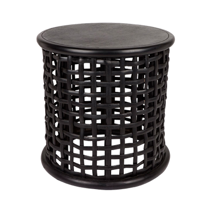 CALAIS side table rattan black 1