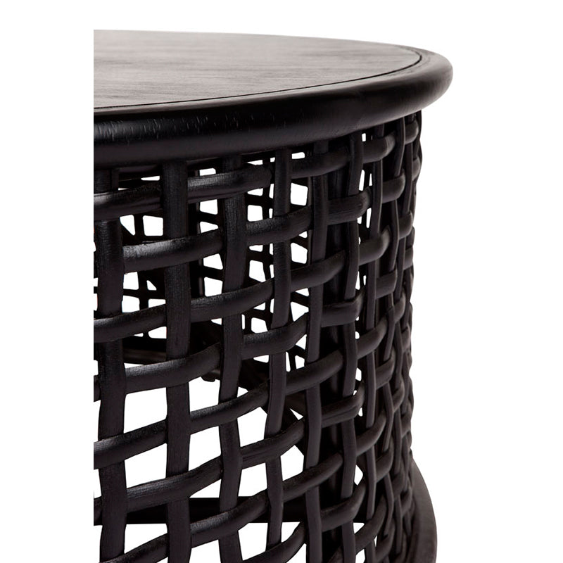 CALAIS straight coffee table rattan black 3