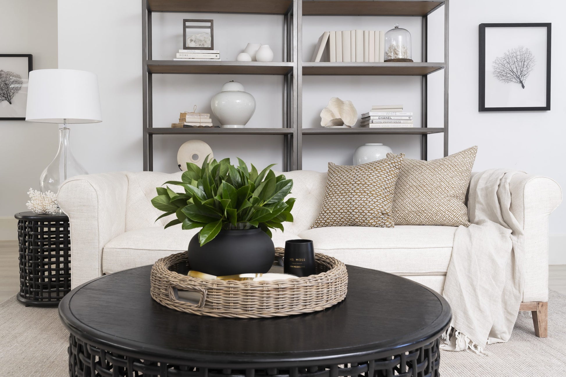 Sorrento Coffee Table Black Lifestyle